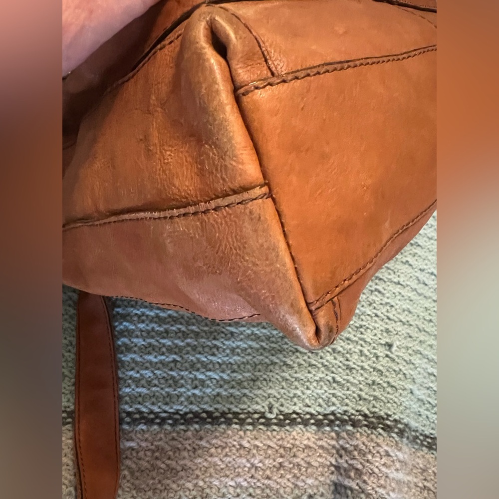 Fossil Sasha Floral Tooled Leather Crossbody Bag - British Tan - Picture 8 of 11